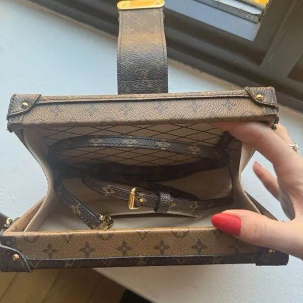 Louis Vuitton Petite Malle Crossbody Handbag Monogram Reverse - Picture 5 of 8